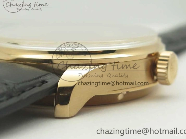 MIROTIME 0406 Thermal Portuguese Real PR Real Annual Calendar IW503501 RG ZF 1:1 Best Edition White Dial on Black Leather Strap A 7150